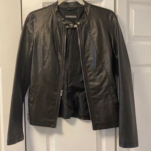 Express Black Faux Leather Jacket